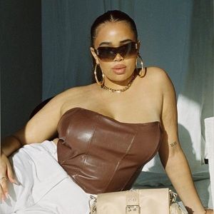 Princess Polly brown bustier top